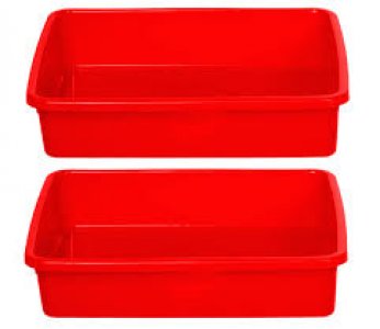 Plastic 2 Pieces Medium Size Stationary Office Tray, File Tray,